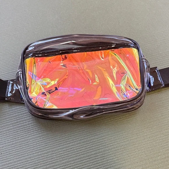Clear Holographic Belt Bag Fanny Pack Stadium Approved Adjustable - Picture 2 of 6